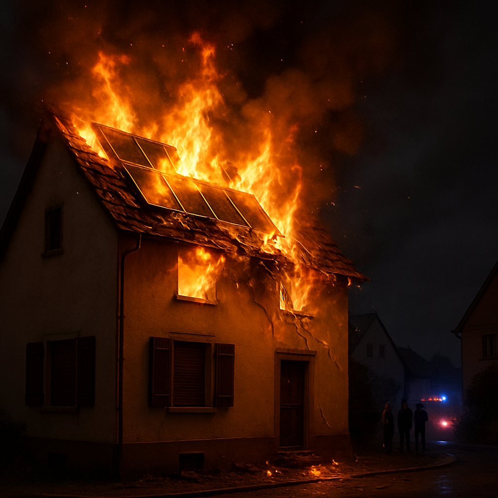 à mertzwiller, un incident inattendu survient lorsqu'un feu, causé par un panneau photovoltaïque, provoque des dommages sur le toit d'une maison. découvrez les détails de cet événement et ses implications.