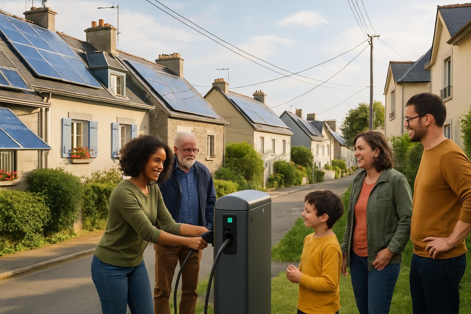 à saint-brieuc, les habitants produisent et réinjectent directement l'électricité locale dans leur quartier, favorisant une énergie partagée et durable.