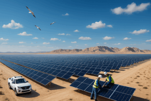 La centrale solaire d’Al Kharsaah est la première installation de grande envergure du Qatar, située à 80 km à l’ouest de la capitale Doha. Inaugurée en octobre 2022, cette centrale représente un véritable tournant dans l’engagement du pays en matière […]