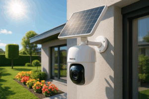 Baseus S2 : une caméra de surveillance innovante équipée d’un panneau solaire intelligent ajustable au mouvement du soleil