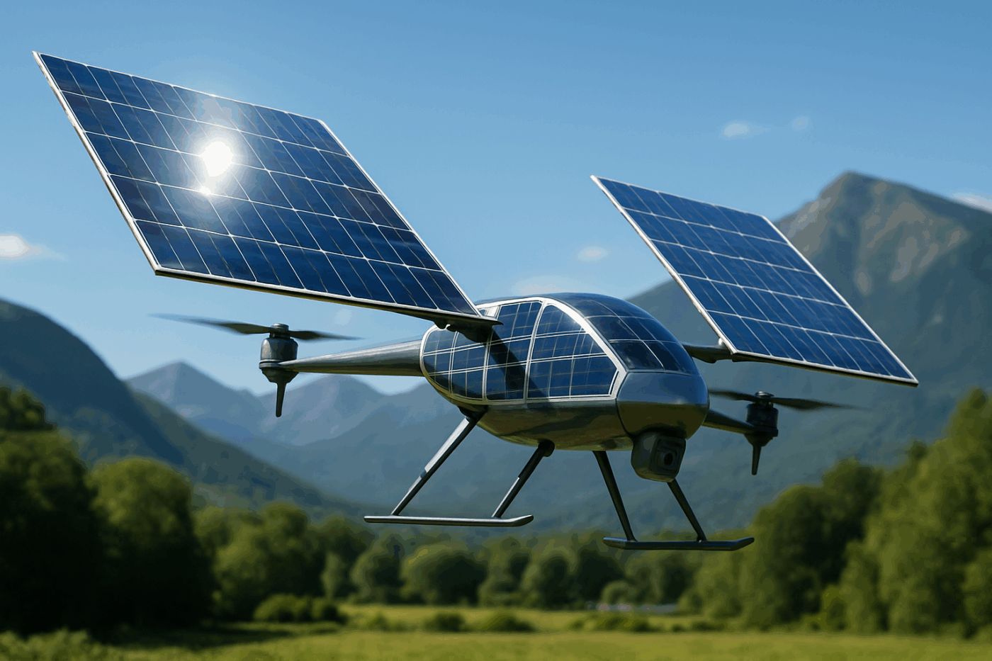 découvrez un drone innovant alimenté uniquement à l'énergie solaire, offrant une autonomie durable et respectueuse de l'environnement pour vos prises de vue et missions aériennes.