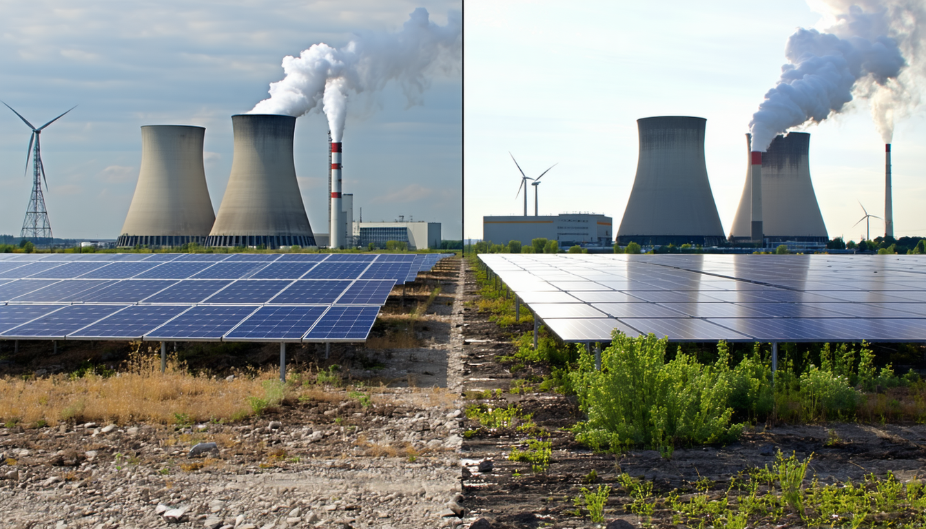 les états-unis relancent une centrale nucléaire de 615 mwe plutôt que de soutenir un projet solaire essentiel, relançant le débat sur la transition.