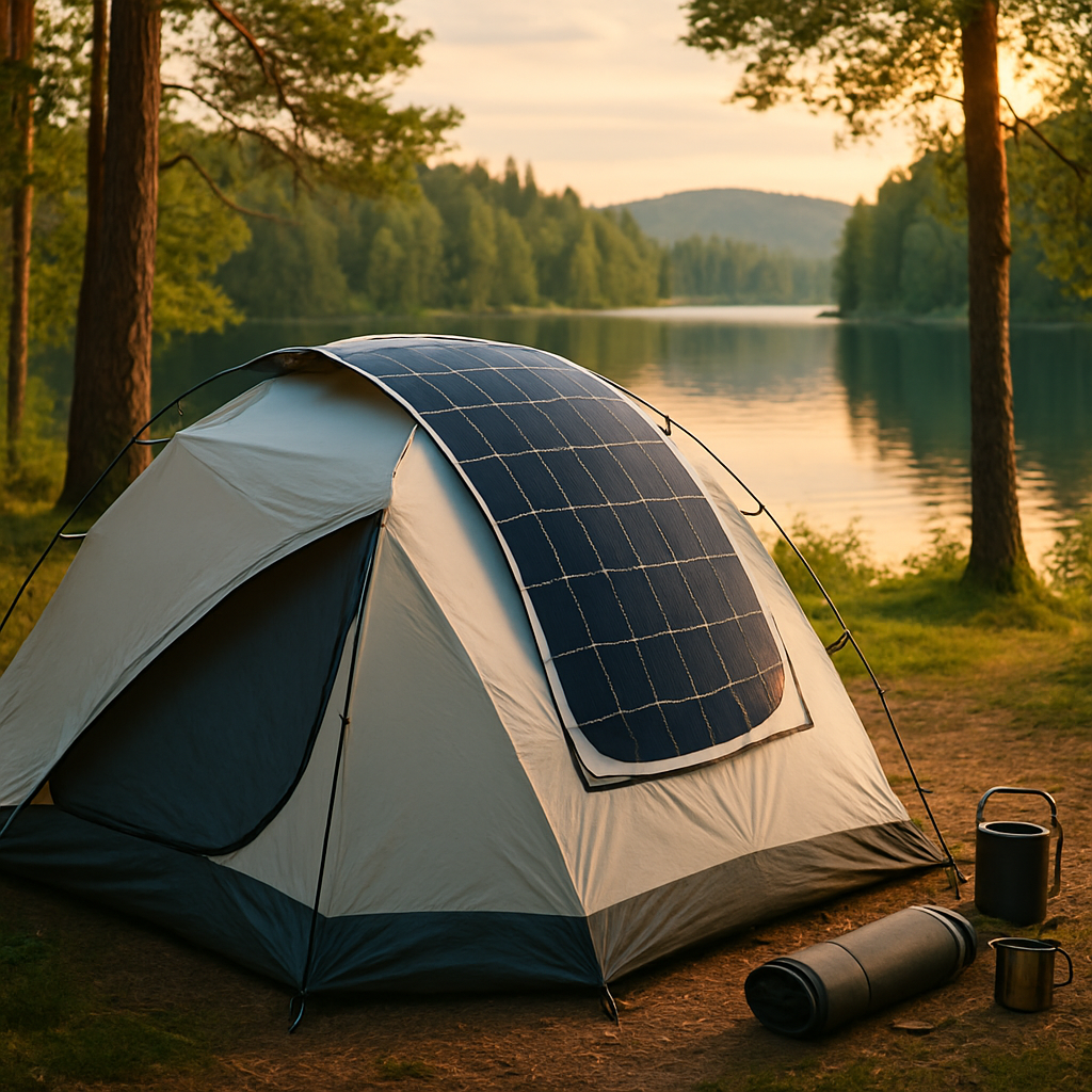découvrez le panneau solaire flexible berger, le compagnon énergétique parfait pour vos aventures en camping : léger, compact et efficace pour recharger vos équipements en toute liberté.