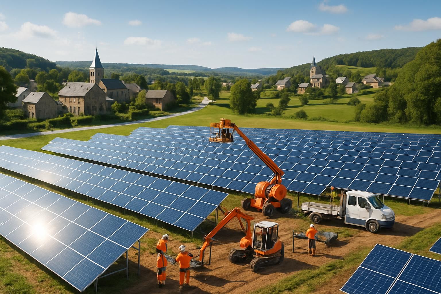 deux communes du nord ardennes recherchent des candidats pour concevoir et développer un parc solaire photovoltaïque, visant à promouvoir les énergies renouvelables et soutenir la transition énergétique locale.