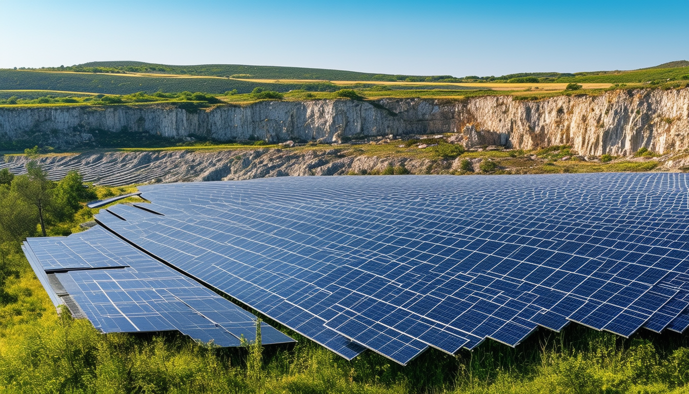 découvrez comment l'ancienne carrière du trabet se transforme en une centrale solaire innovante, illustrant l'évolution vers des énergies renouvelables durables et respectueuses de l'environnement. un projet inspirant pour un avenir énergétique plus vert.