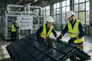 Le partenariat entre Freesuns, un fabricant suisse de panneaux solaires, et le Fraunhofer ISE, un institut de recherche en énergie solaire, donne naissance à une ligne pilote dédiée à la production de tuiles photovoltaïques à technologie en schindel. Cette initiative […]