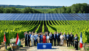 Inauguration de la plus vaste ferme solaire sur vignes en France, en Occitanie