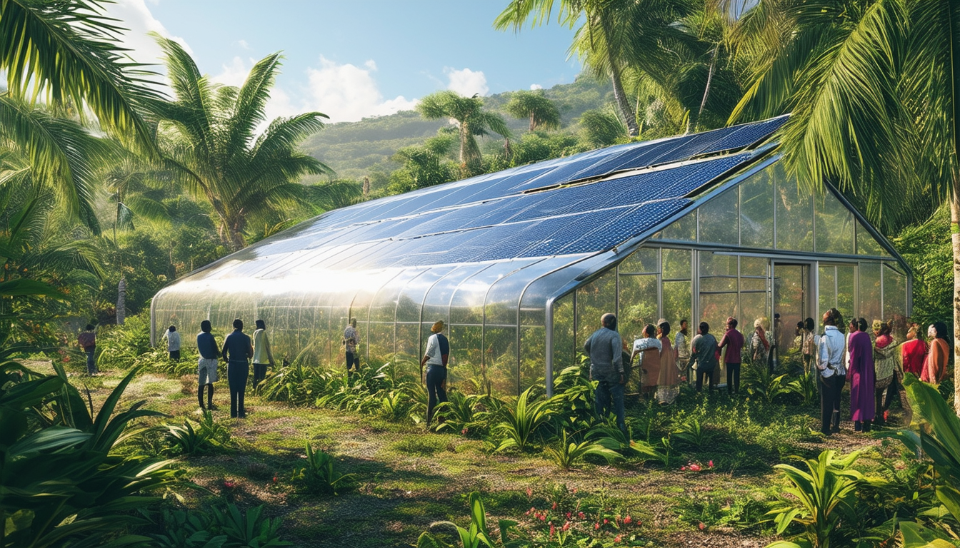 assistez à l'inauguration de la première serre photovoltaïque à ironi bé, mayotte, un projet innovant alliant agriculture durable et énergies renouvelables. découvrez comment cette initiative révolutionnaire contribuera à la préservation de l'environnement tout en offrant de nouvelles opportunités économiques à la région.