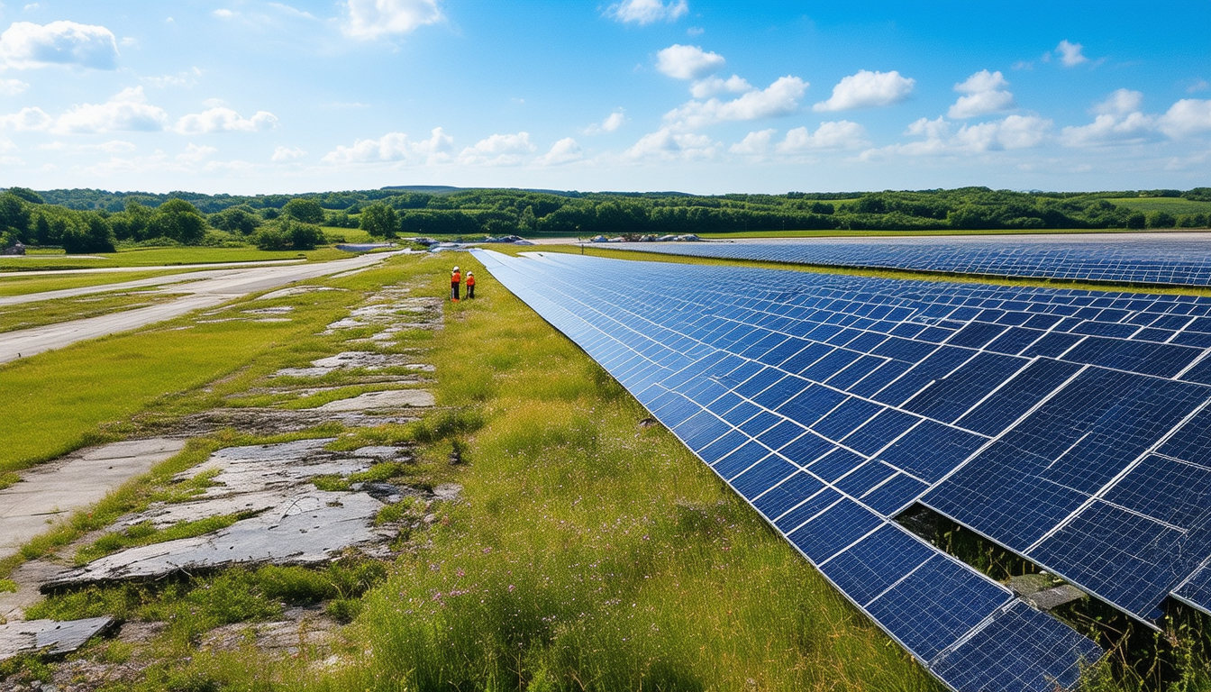 découvrez l'installation innovante de 22 000 panneaux solaires sur les vestiges d'un aérodrome à saint-andré-de-l'eure. ce projet durable transforme un site historique en une source d'énergie renouvelable, contribuant à la transition écologique tout en préservant la mémoire du passé.