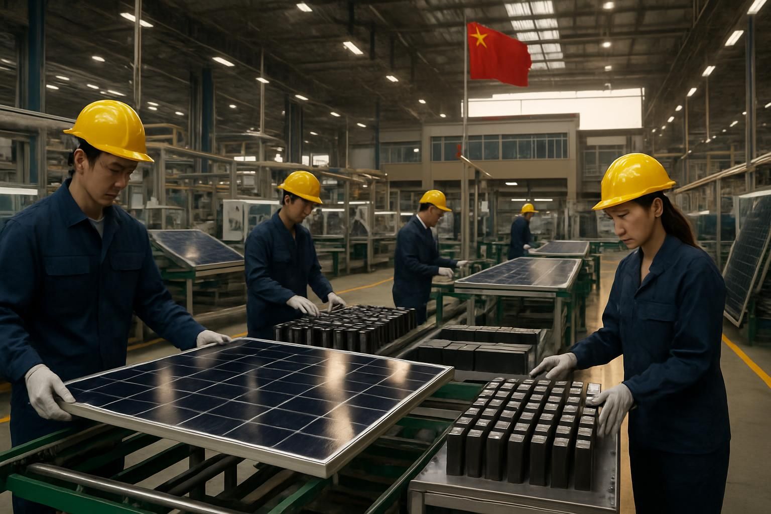 la chine supprime les avantages fiscaux pour les exportations dans les secteurs solaire et des batteries, impactant les prix et la compétitivité internationale.