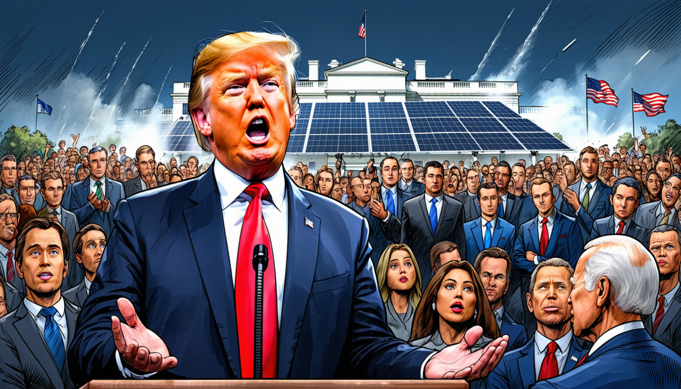 l'administration trump explore des mesures pour annuler ou modifier les subventions aux panneaux solaires mises en place par biden, soulevant des débats sur l'avenir de l'énergie renouvelable aux états-unis.