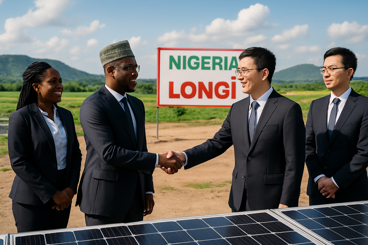 le nigeria signe un accord avec longi pour la construction d'une usine de panneaux solaires, visant à renforcer la production d'énergie renouvelable et soutenir la transition énergétique du pays.