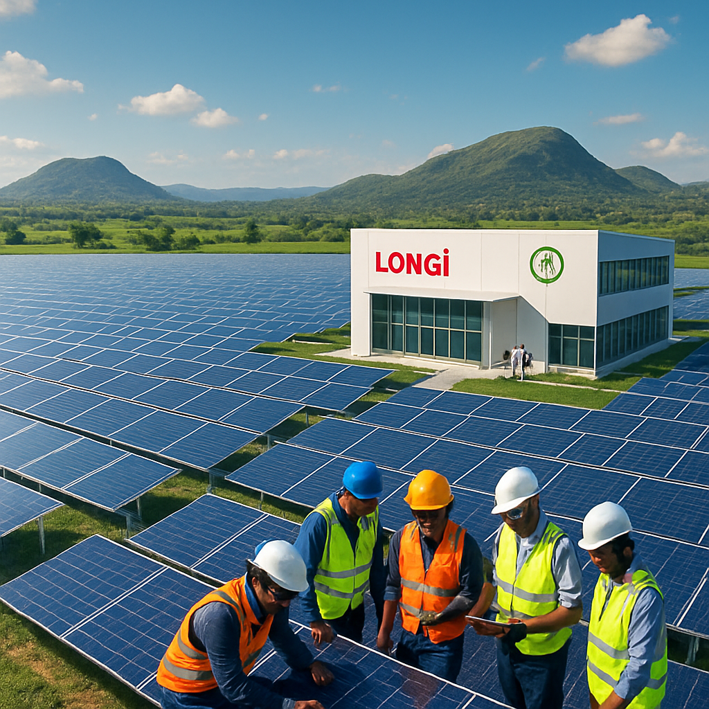 le nigéria franchit une étape majeure vers l'énergie verte avec l'ouverture d'une usine de panneaux solaires d'une capacité de 1 gw. en collaboration avec longi et la commission énergétique, le pays s'engage concrètement pour un avenir durable et l'indépendance énergétique.