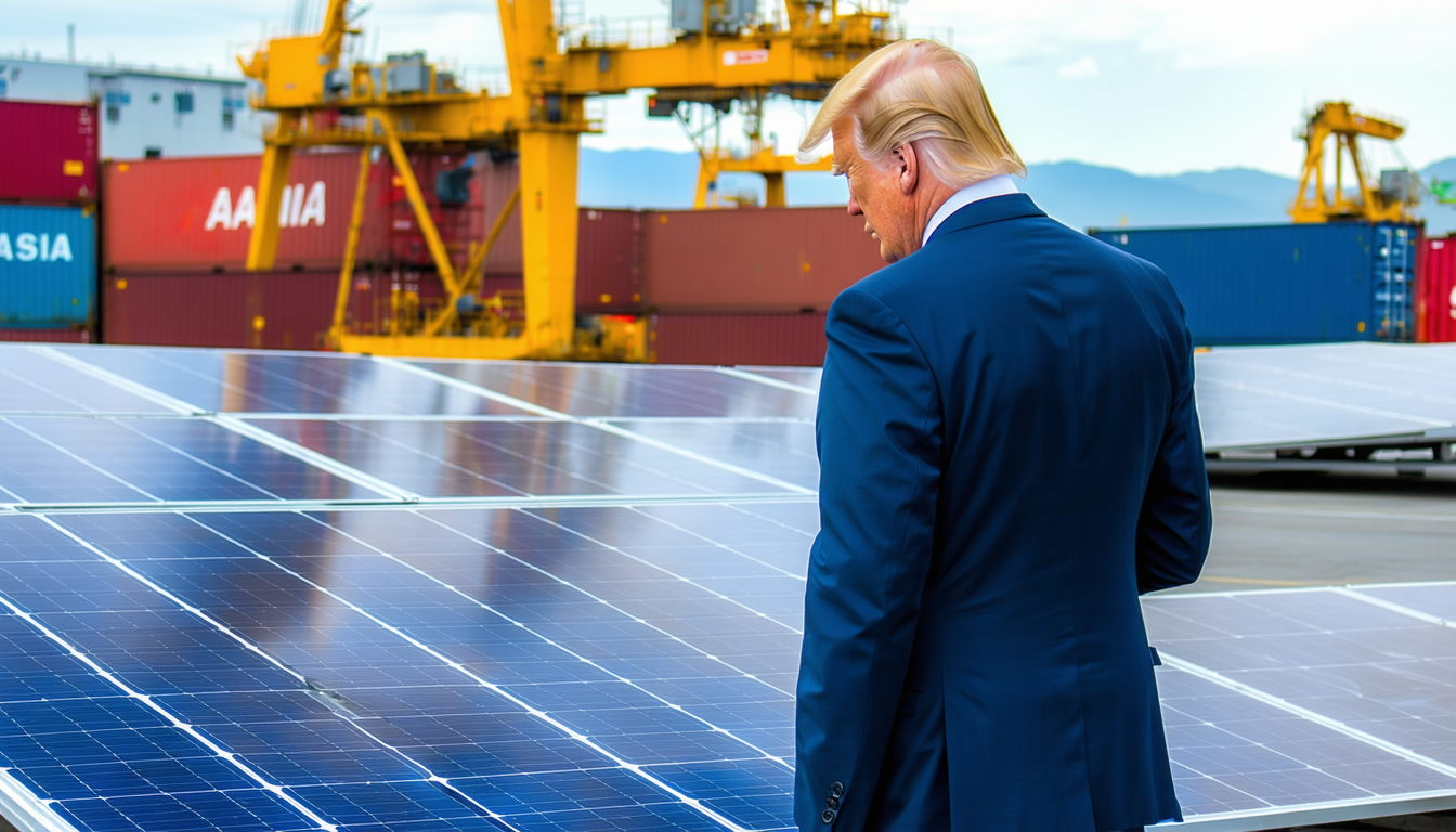 les états-unis prévoient d'imposer des surtaxes importantes sur les panneaux solaires importés d'asie, impactant le marché de l'énergie renouvelable et les échanges commerciaux internationaux.