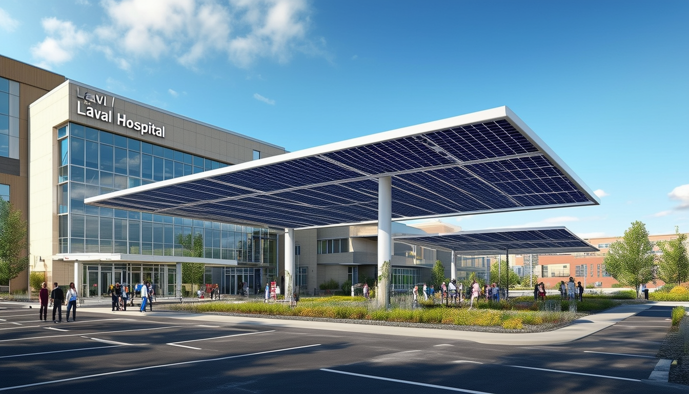 découvrez comment l'hôpital de laval intègre deux ombrières innovantes pour produire 5 % de son électricité, contribuant ainsi à une démarche écoresponsable et à la transition énergétique. une initiative qui allie santé et durabilité.