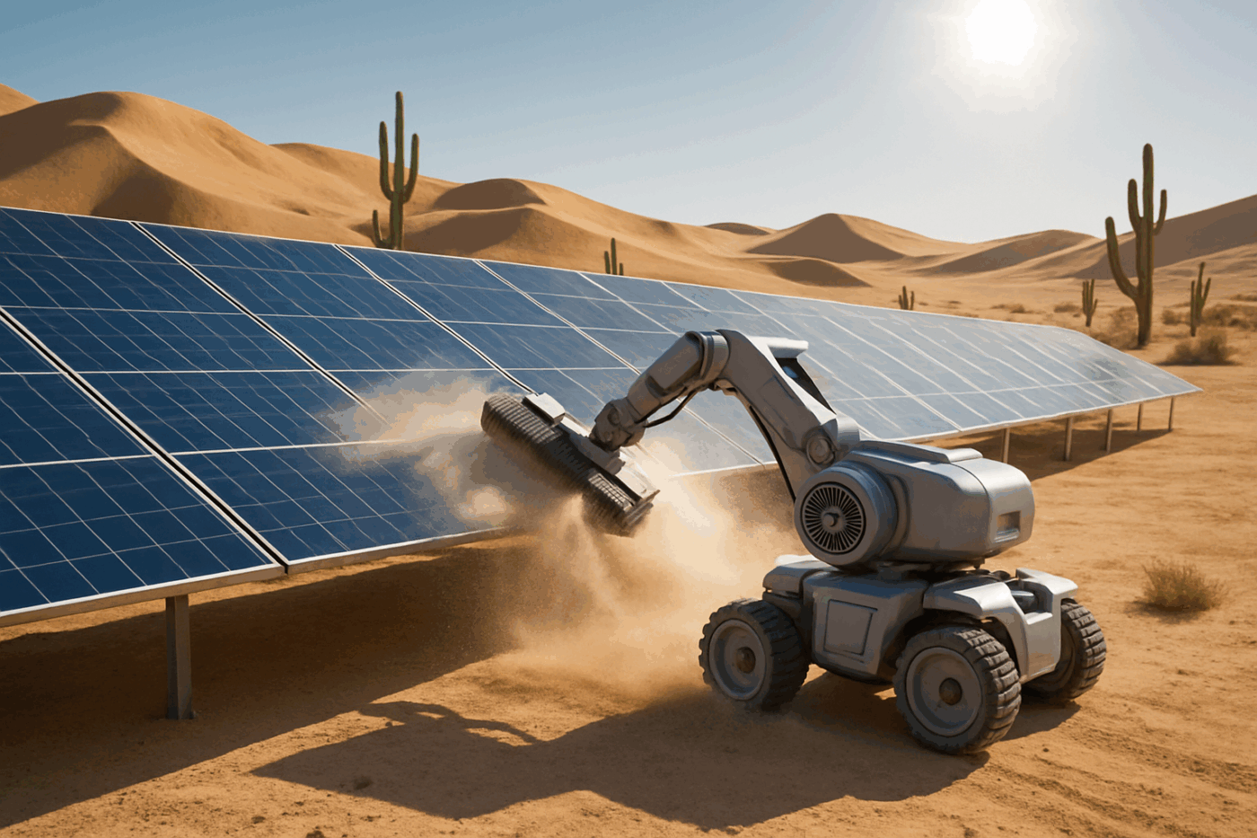 découvrez comment optimiser le nettoyage des panneaux solaires en zones arides grâce à des systèmes innovants sans eau, assurant performance et efficacité énergétique durable sans gaspillage de ressources.