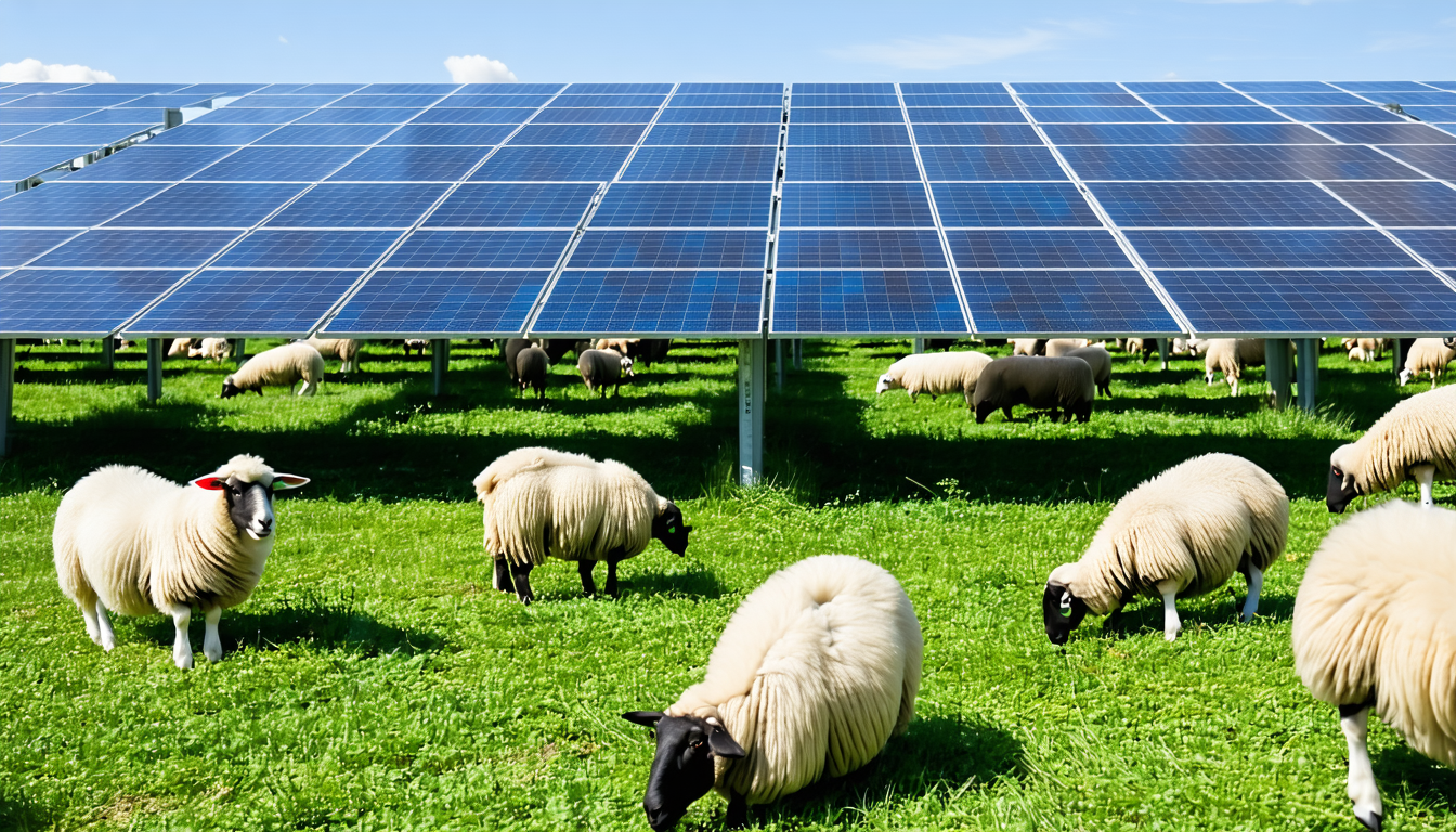 découvrez comment le parc solaire de riesa utilise des moutons pour entretenir naturellement les espaces verts sous les panneaux photovoltaïques, alliant énergie renouvelable et écologie.