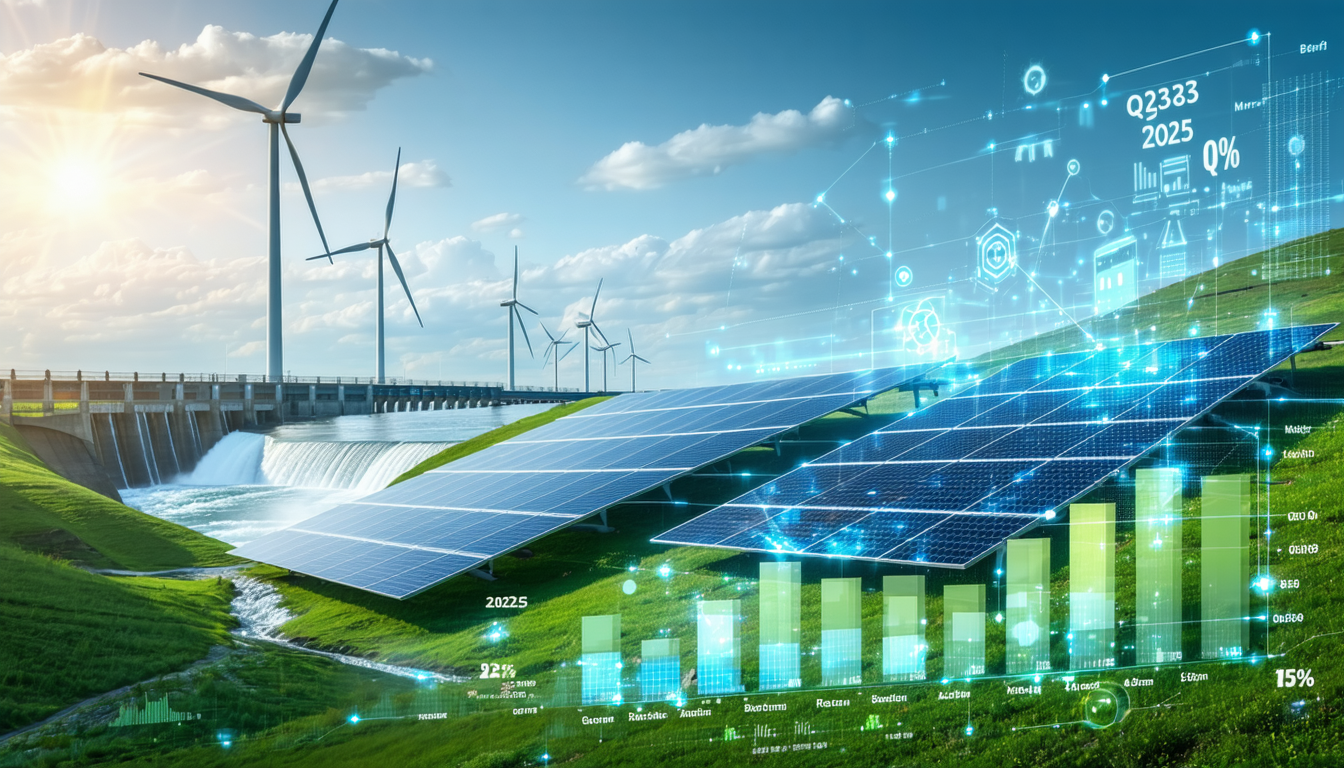 découvrez les dernières données sur la production d'électricité renouvelable, avec une croissance de 4 % au troisième trimestre 2025, soulignant l'essor des énergies propres.