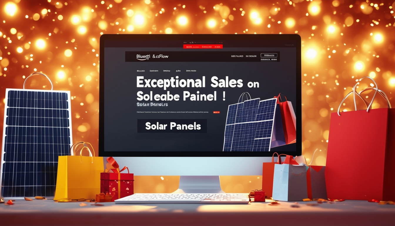 profitez des soldes exceptionnelles sur les panneaux solaires bluetti et ecoflow lors du black friday sur amazon ! ne manquez pas cette occasion unique d'acquérir des équipements de qualité à prix réduit et de faire le plein d'énergie renouvelable pour vos projets.