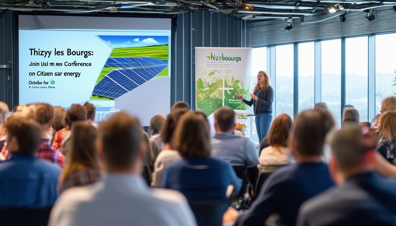 rejoignez-nous à thizy-les-bourgs le 18 octobre pour une conférence interactive sur l'énergie solaire citoyenne. découvrez les enjeux, les avantages et comment vous pouvez contribuer à la transition énergétique dans le rhône. ne manquez pas cette occasion d'en apprendre davantage et de participer activement à un avenir durable !