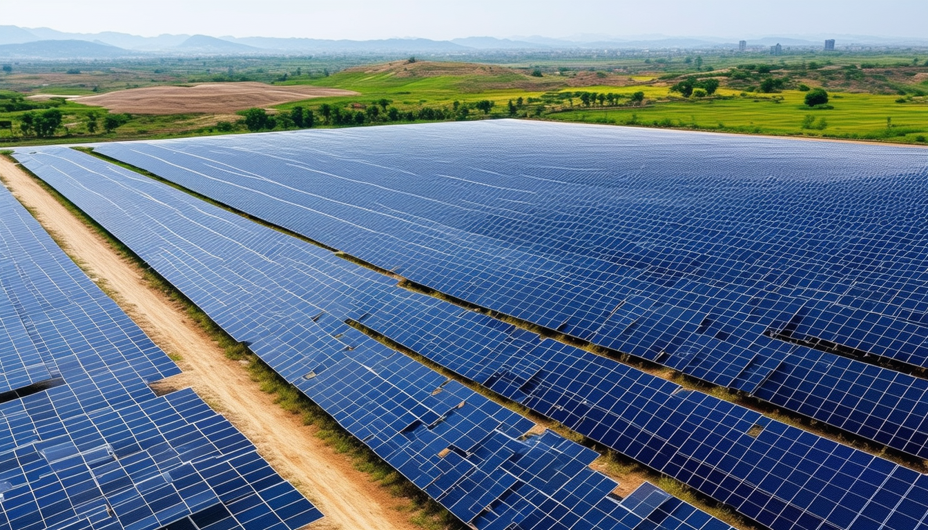 totalenergies a récemment inauguré en inde un impressionnant parc solaire, couvrant une superficie cinq fois supérieure à celle de paris, composé de 60 millions de panneaux photovoltaïques. ce projet ambitieux illustre l'engagement de totalenergies envers les énergies renouvelables et la transition énergétique.