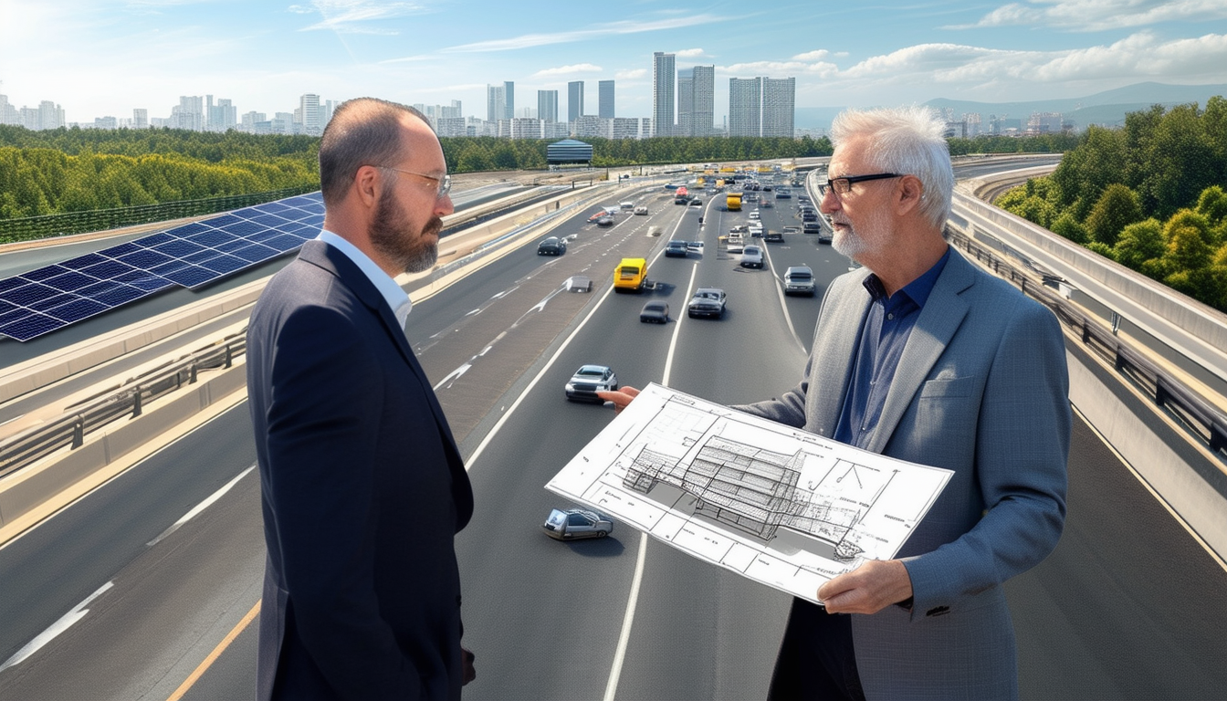découvrez comment un architecte propose de construire un toit photovoltaïque au-dessus de l'autoroute. mike egger l'invite à discuter de ce projet innovant au palais fédéral, une initiative pour allier urbanisme et développement durable.