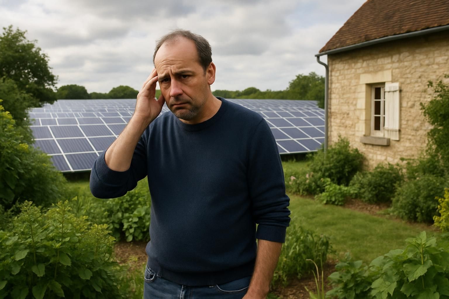 un habitant du loiret s'inquiète de l'implantation massive de 53 894 panneaux solaires à proximité de son domicile, soulevant des questions environnementales et d'impact local.