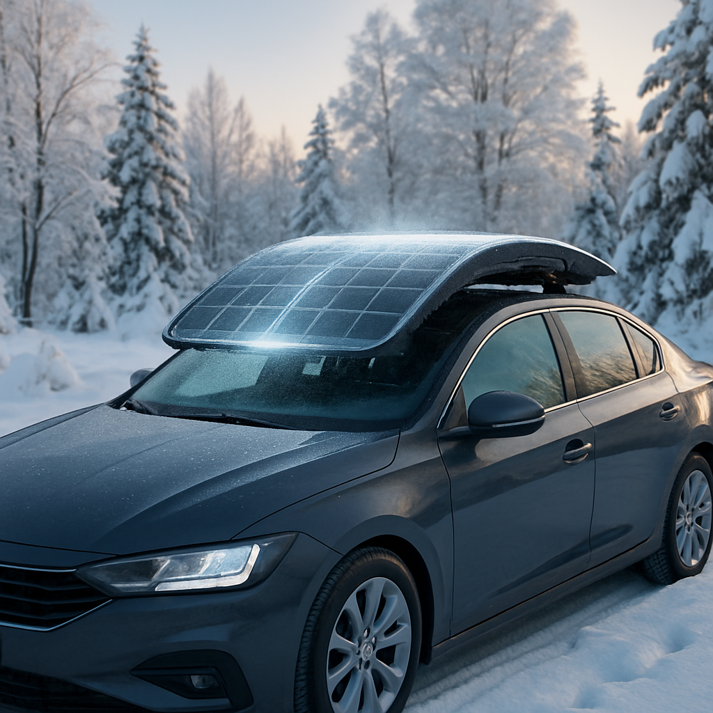 découvrez notre panneau solaire innovant conçu pour protéger votre voiture contre les pannes hivernales en assurant une batterie toujours chargée, même par temps froid.