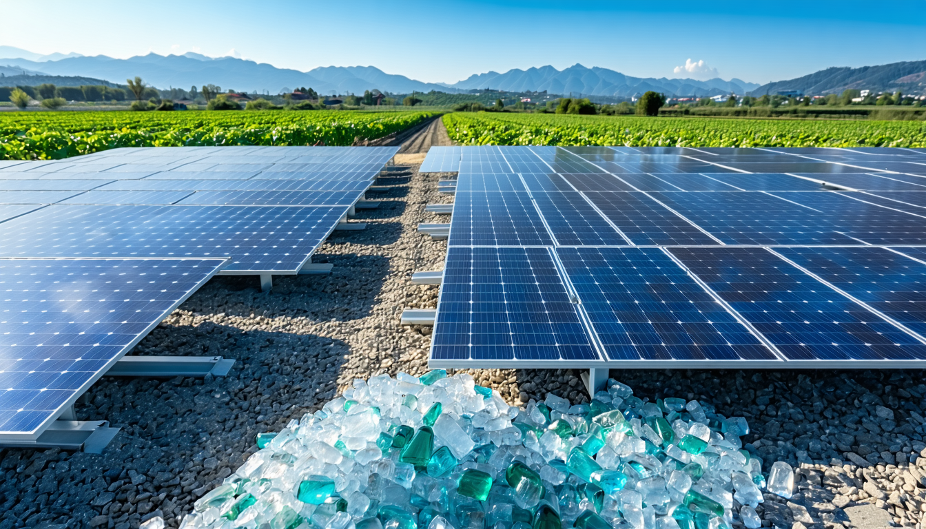 découvrez l'innovation de solarcycle : des panneaux solaires fabriqués en verre recyclé, assurant un approvisionnement durable pour 15 gw de capacité solaire et ouvrant la voie à un recyclage solaire plus respectueux de l'environnement.