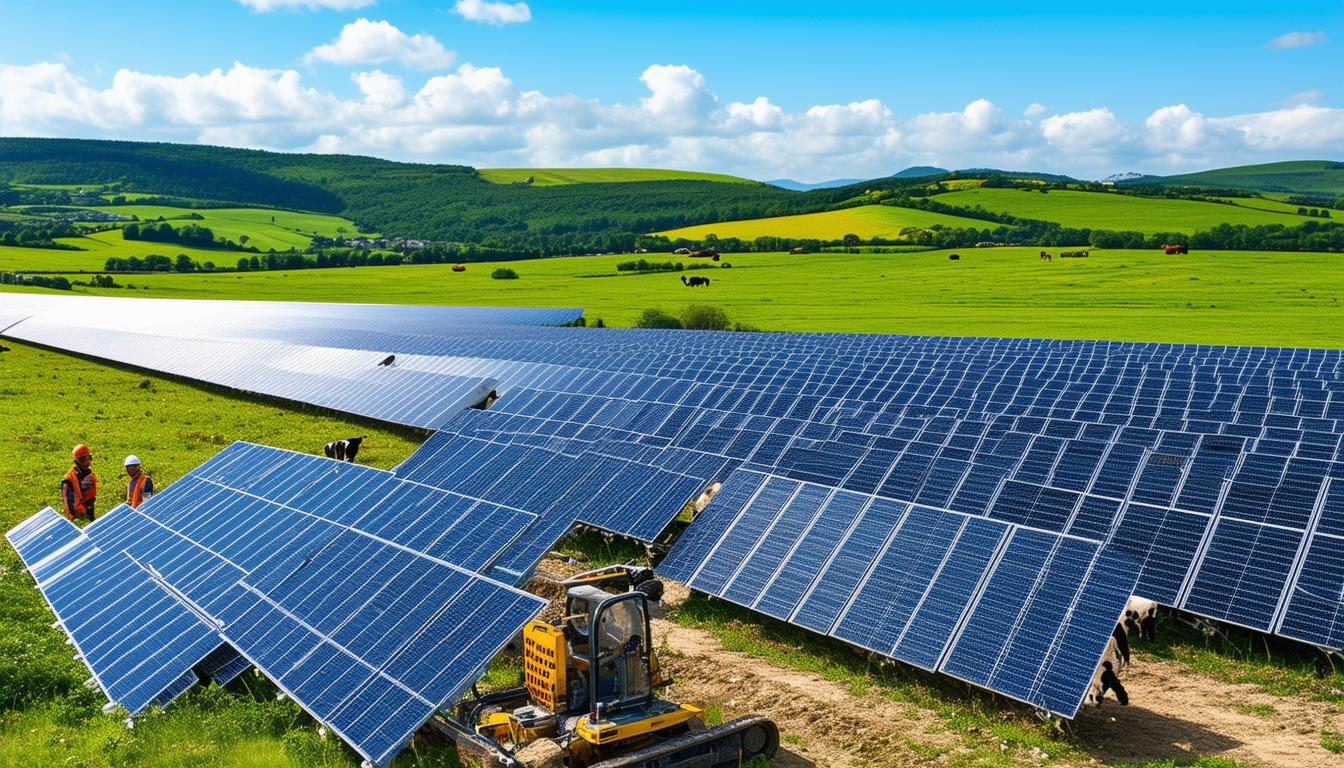 découvrez le projet innovant à plonéour-lanvern, où 8 hectares de pâture destinés aux vaches seront transformés en un espace consacré aux panneaux solaires, promouvant une énergie verte et durable dans la région. une initiative qui allie agriculture et écologie pour un avenir plus respectueux de l'environnement.