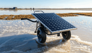 Une innovation durable : une brouette solaire fournit de l’électricité à la saline de Guérande