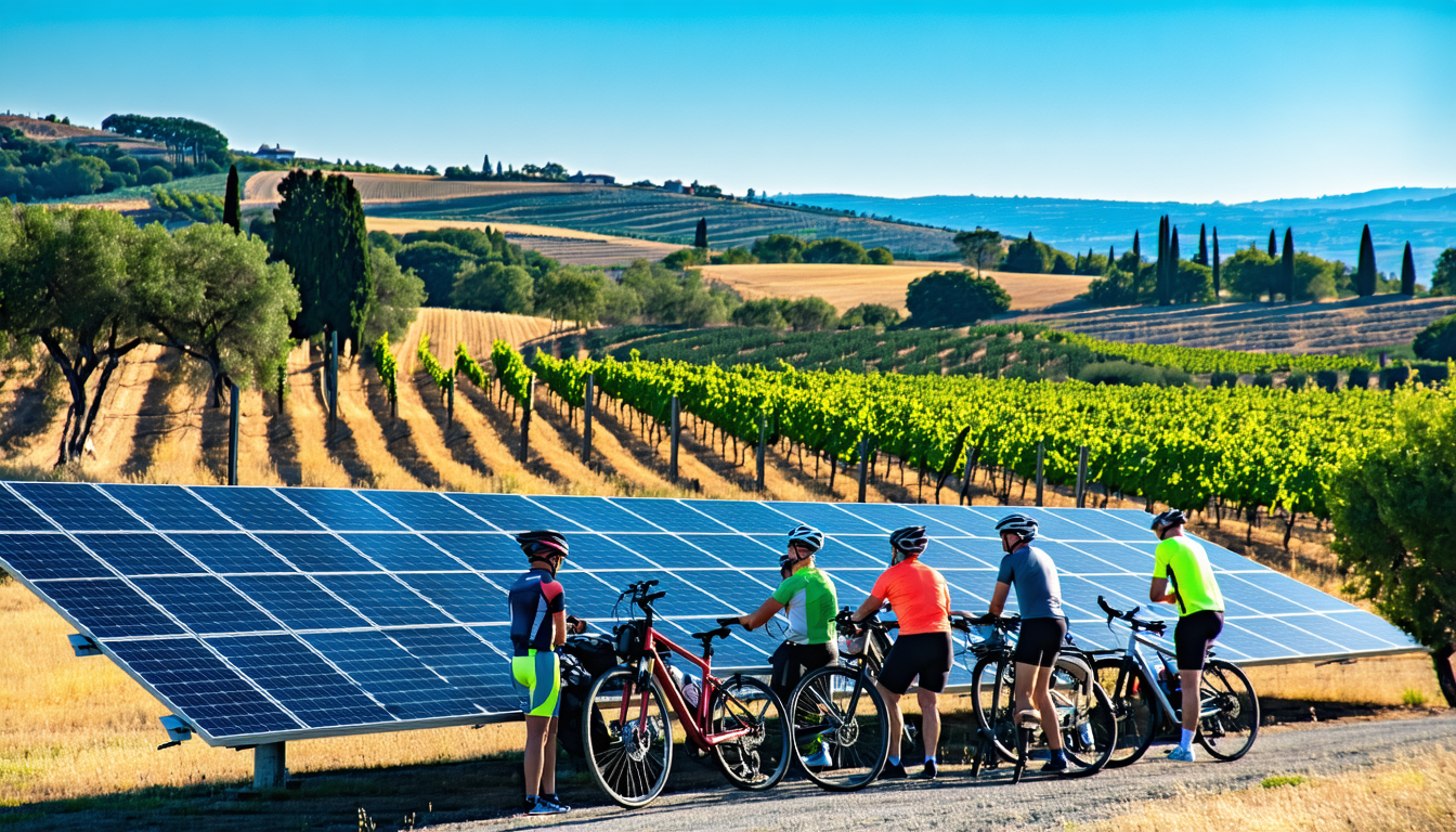 découvrez comment les cyclistes du vaucluse profitent de l'ombre des panneaux solaires pour se rafraîchir tout en pédalant. un mélange parfait d'écologie et d'activités de plein air dans cette région ensoleillée.