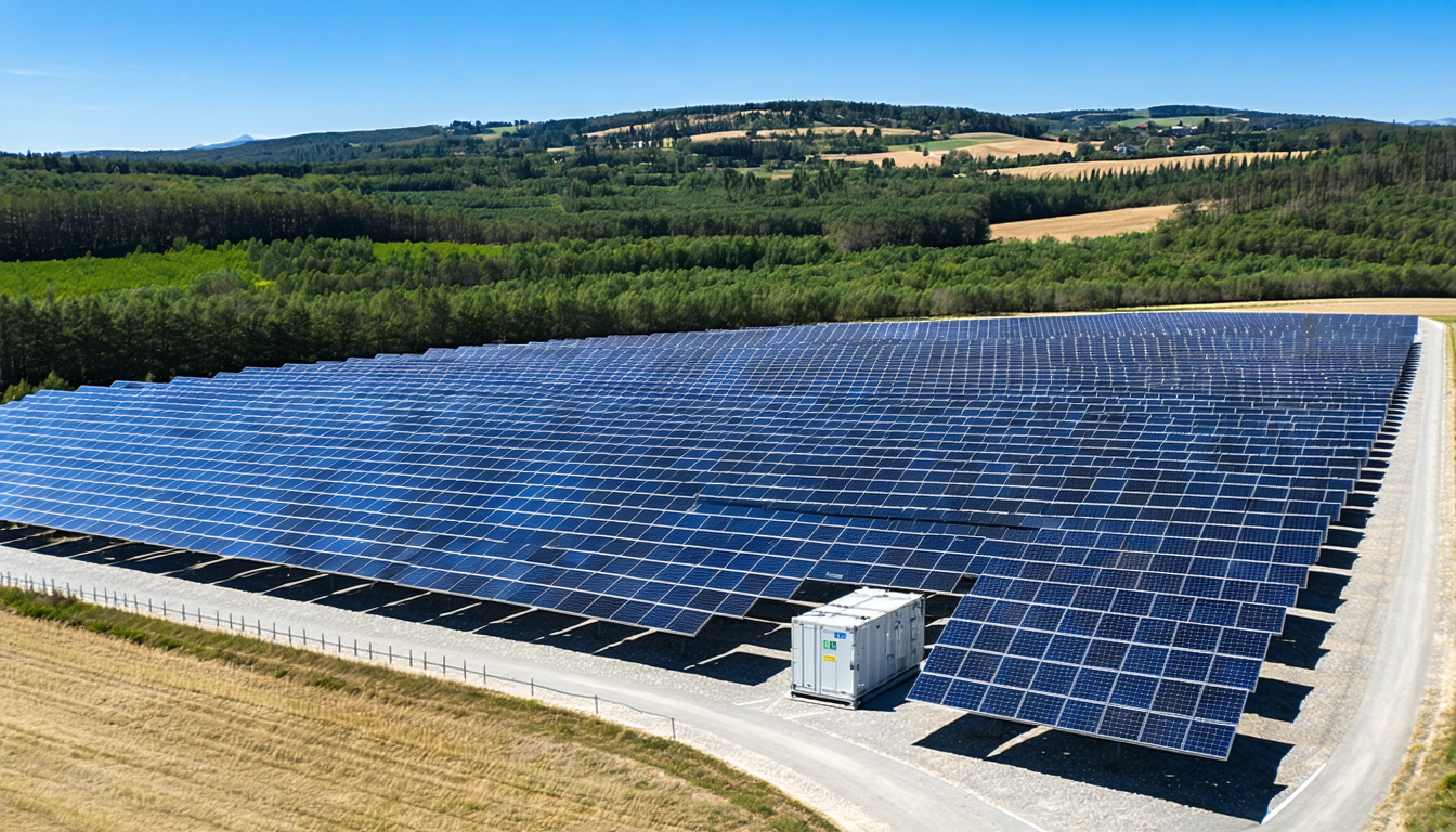découvrez la nouvelle centrale solaire innovante de ze energy dans les landes, équipée d'un système de stockage intégré pour une énergie renouvelable fiable et durable.